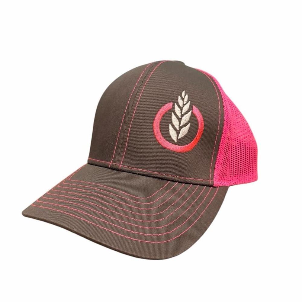 Enid brewing co oklahoma gray and pink trucker hat